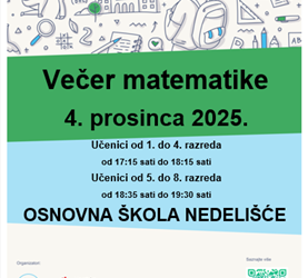 Večer matematike 2025. – Dođite i otkrijte zabavnu stranu brojeva!