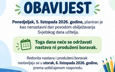 Obavijest za 5.10.2026.